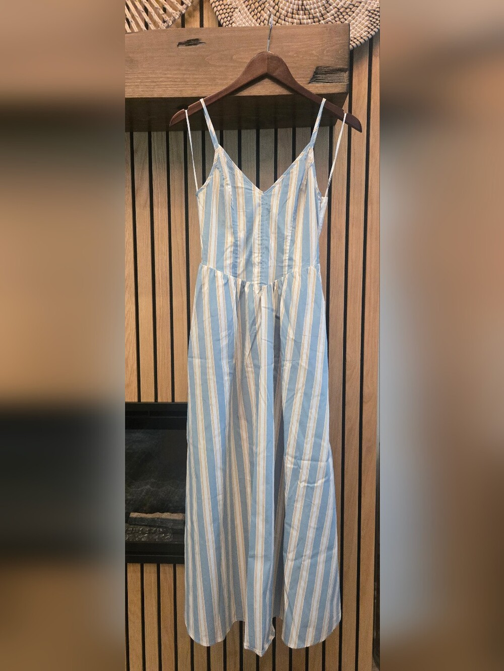 NWT WAYF Striped Maxi Dress